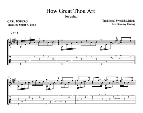 How Great Thou Art Tab: A Symphony of Strings and Souls